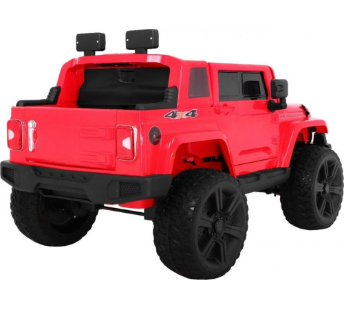 Дитяча акумуляторна машина Mighty Jeep Red + 2 місця + привід 4х4 + 2 багажника