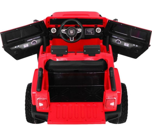 Дитяча акумуляторна машина Mighty Jeep Red + 2 місця + привід 4х4 + 2 багажника