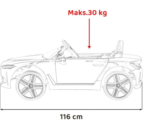 Дитяча акумуляторна машинка BMW i4 Синя