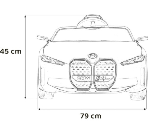 Дитяча акумуляторна машинка BMW i4 Синя