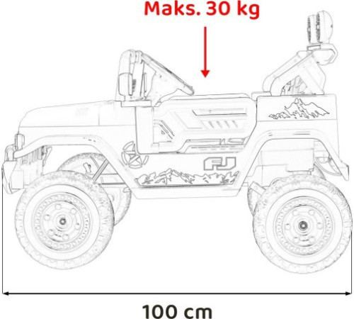 Дитяча акумуляторна машинка Toyota FJ Cruiser Біла