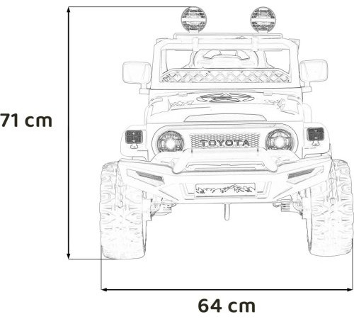 Дитяча акумуляторна машинка Toyota FJ Cruiser Біла