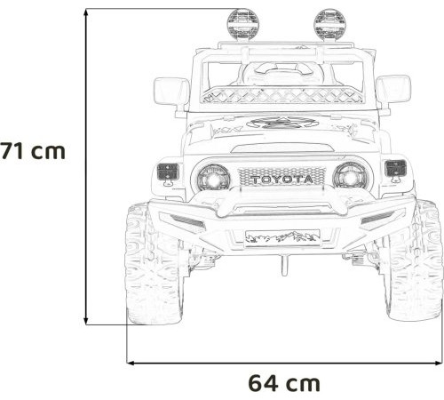 Дитяча акумуляторна машинка Toyota FJ Cruiser Чорна Дитяча акумуляторна машинка Toyota FJ Cruiser Чорна