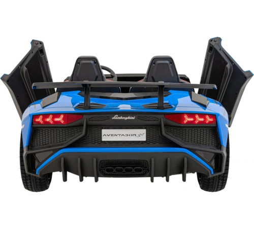 Дитяча акумуляторна машинка Lamborghini Aventador SV Синя