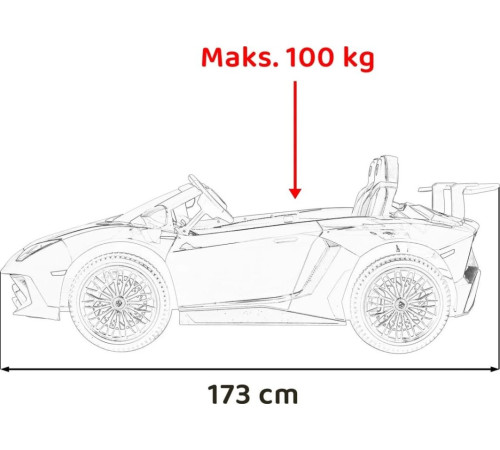 Дитяча акумуляторна машинка Lamborghini Aventador SV Синя