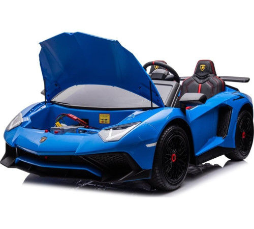 Дитяча акумуляторна машинка Lamborghini Aventador SV Синя