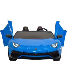 Дитяча акумуляторна машинка Lamborghini Aventador SV Синя