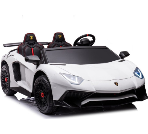 Дитяча акумуляторна машинка Lamborghini Aventador SV Біла