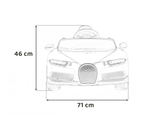 Дитяча акумуляторна машинка Bugatti Chiron Синя Дитяча акумуляторна машинка Bugatti Chiron Синя