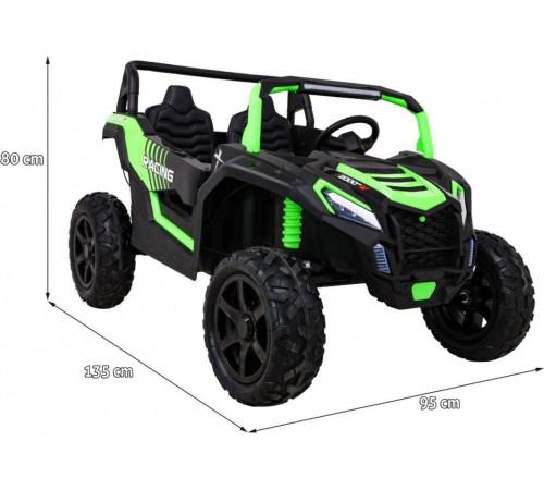 Дитяча акумуляторна машинка Баггі Strong Racing ATV для 2 дітей Зелена Дитяча акумуляторна машинка Баггі Strong Racing ATV для 2 дітей Зелена