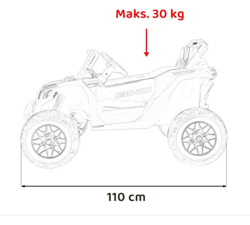 Дитячий акумуляторний квадроцикл CAN-AM Maverick Червоний