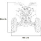 Дитячий акумуляторний квадроцикл моторизований DESERT STORM помаранчевий