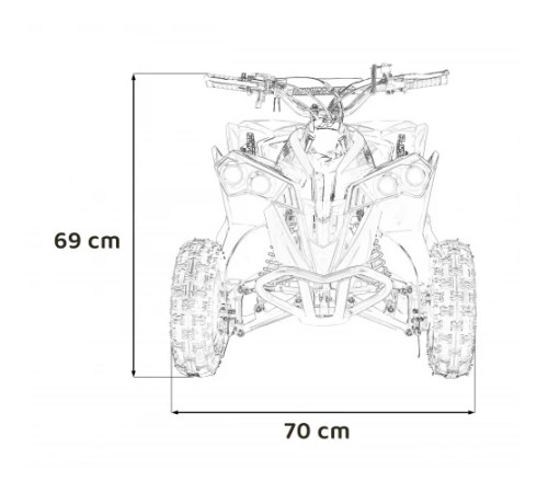 Дитячий акумуляторний квадроцикл RENEGADE HIPERFECT 49CC Червоний