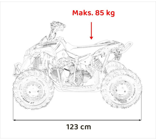 Дитячий акумуляторний квадроцикл RENEGADE HIPERFECT 110CC Червоний