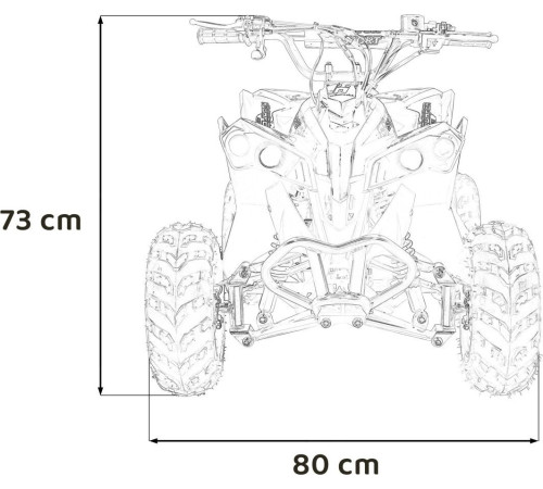 Дитячий акумуляторний квадроцикл RENEGADE HIPERFECT 110CC Червоний