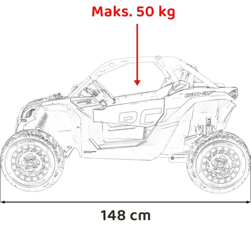 Дитяча акумуляторна машинка Баггі Maverick Turbo RR Рожева