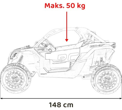 Дитяча акумуляторна машинка Баггі Maverick Turbo RR Чорна