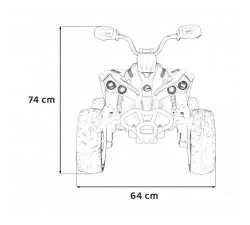 Дитячий акумуляторний квадроцикл Maverick Quad Блакитний