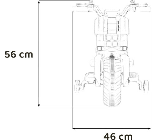 Дитячий акумуляторний мотоцикл Motorek Future 88 Чорний