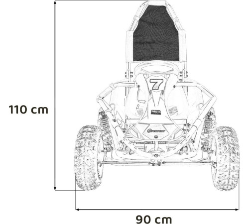 Дитячий акумуляторний картинг Gokart MUD MONSTER Чорний