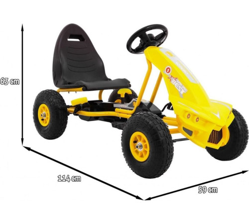 Дитячий педальний картинг Чемпіон 3+ Жовтий