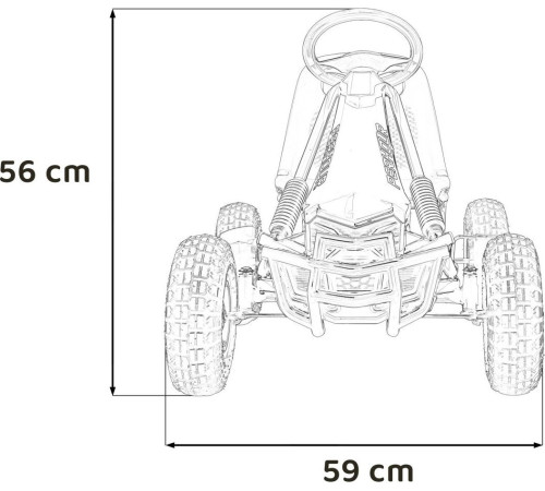 Дитячий педальний картинг AIR PerHour рожевий