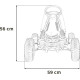 Дитячий педальний картинг AIR PerHour рожевий