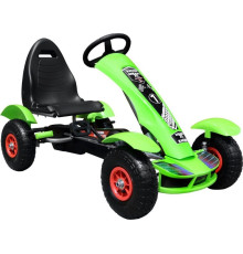 Дитячий педальний картинг Racing XL 3+ Зелений