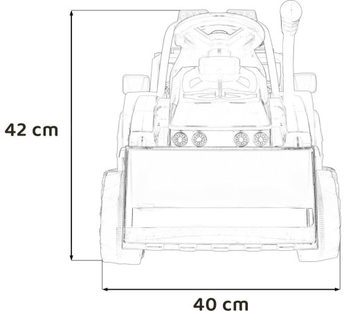 Дитячий акумуляторний трактор-бульдозер G320 Червоний