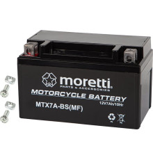 Гелевий акумулятор для мотоцикла 12v 7ah mtx7a-bs moretti