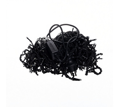 Гірлянда вулична Бахрома 405 LED 25 м, від мережі, чорний кабель, синій