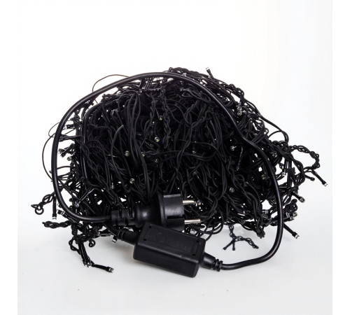 Гірлянда вулична Бахрома 405 LED, 25 м, від мережі, чорний кабель, білий