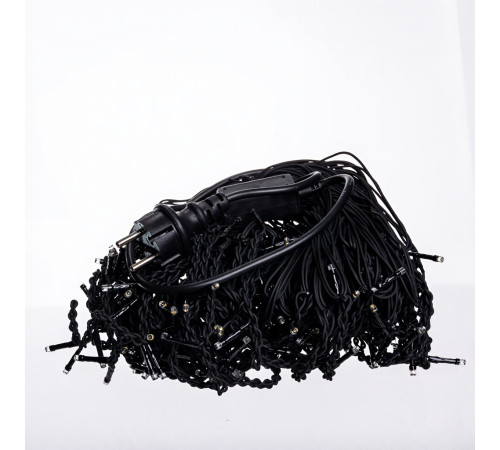 Гірлянда вулична Бахрома 405 LED, 25 м, від мережі, чорний кабель, жовтий