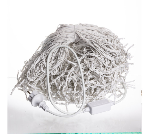 Гірлянда вулична Бахрома 840 LED, 50 м, від мережі, білий кабель, мультиколор