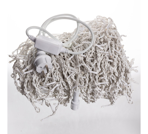 Гірлянда вулична Бахрома 840 LED, 50 м, від мережі, білий кабель, жовтий