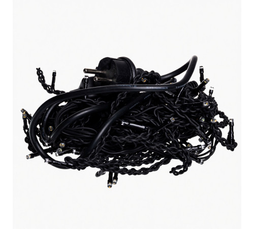 Гірлянда вулична Бахрома 105 LED, 6 м, від мережі, чорний кабель, жовтий