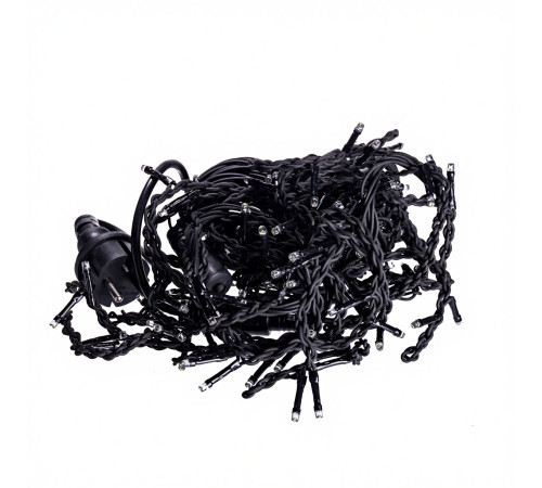 Гірлянда вулична Бахрома 105 LED, 6 м, від мережі, чорний кабель, білий