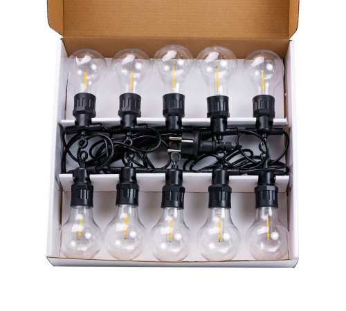 Ретро-гірлянда вулична 10 LED, 5 м, жовтий