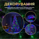 Гірлянда-нитка Роса Хвойна лапа 3000 LED, 100 м, від мережі, зелений кабель, мультиколор