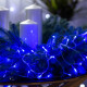 Гірлянда Нитка 200 LED, 10 м, прозорий кабель, синій