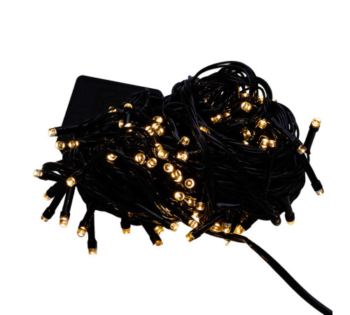 Гірлянда Нитка 200 LED 10 м, чорний кабель, жовтий Гірлянда Нитка 200 LED 10 м, чорний кабель, жовтий