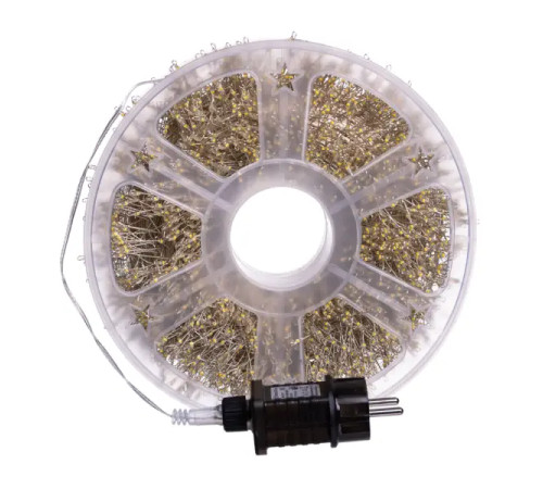 Гірлянда-нитка Роса Хвойна лапа 1500 LED, 50 м, від мережі, білий кабель, синій