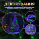 Гірлянда-нитка Роса Хвойна лапа 1500 LED, 50 м, від мережі, білий кабель, мультиколор