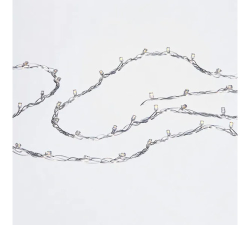 Гірлянда-нитка 160 LED, 16 м, від мережі, прозорий кабель, жовтий