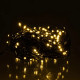 Гірлянда-нитка 160 LED, 16 м, від мережі, чорний кабель, жовтий