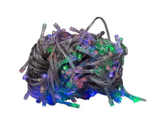 Гірлянда-нитка 171 LED 16 м, від мережі, прозорий кабель, мультиколор