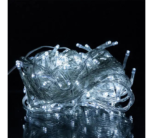 Гірлянда-нитка 180 LED, 18 м, від мережі, чорний кабель, жовтий