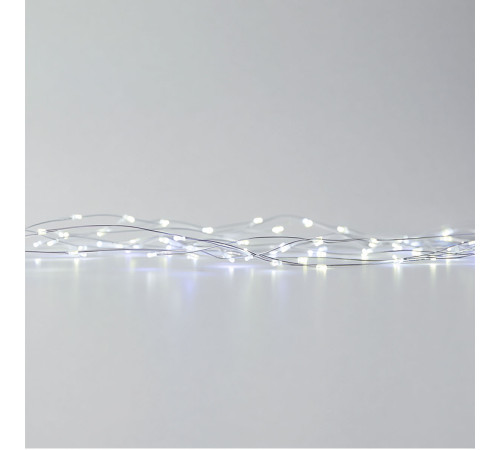 Гірлянда-нитка 220 LED, 22 м, від мережі, прозорий кабель, білий