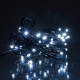Гірлянда-нитка 50 LED, 6 м, від мережі, чорний кабель, білий