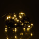 Гірлянда-нитка 50 LED, 6 м, від мережі, чорний кабель, жовтий